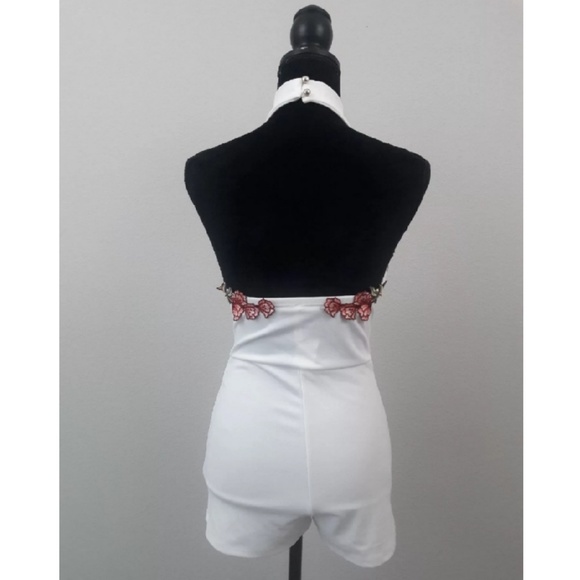 White Floral Romper - Picture 4 of 4